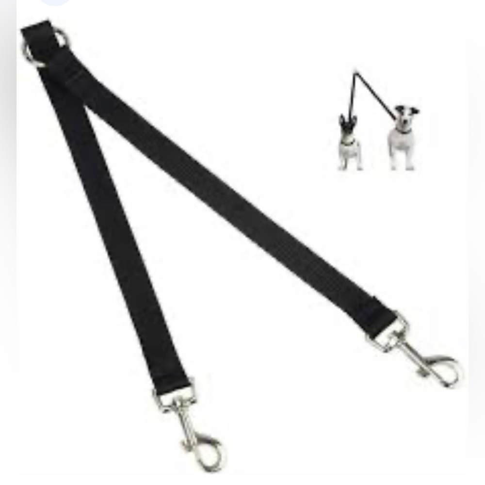 Swiss made double dog walking leash.